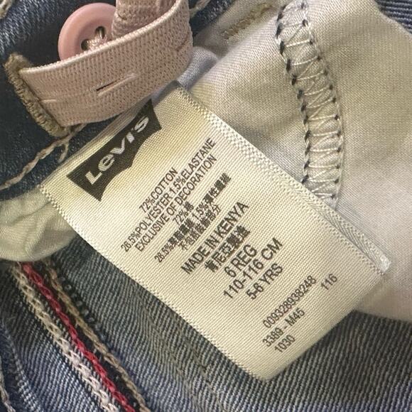 Girl's Levi's Jeans sz 6 adjustable waist tabs - Picture 4 of 6